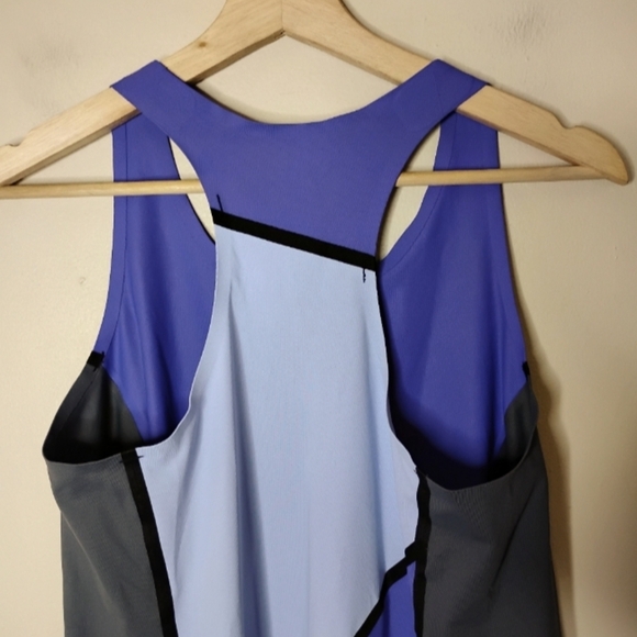Title Nine Athletic/Travel Tank Dress — Colorblock, Stretch, Back Pocket — M - Picture 5 of 9